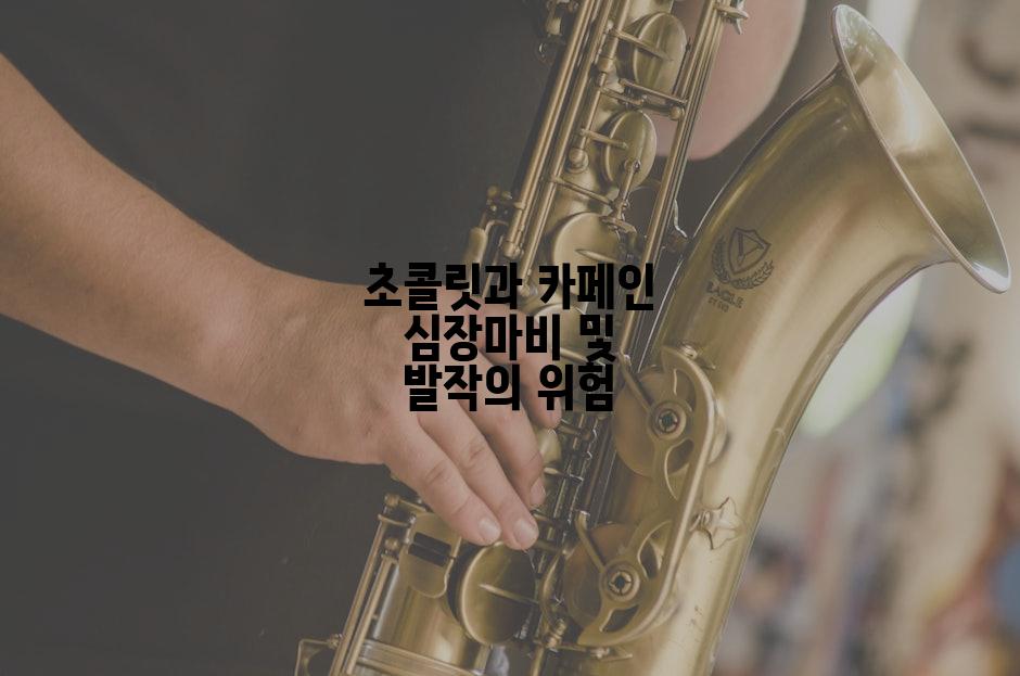 초콜릿과 카페인 심장마비 및 발작의 위험