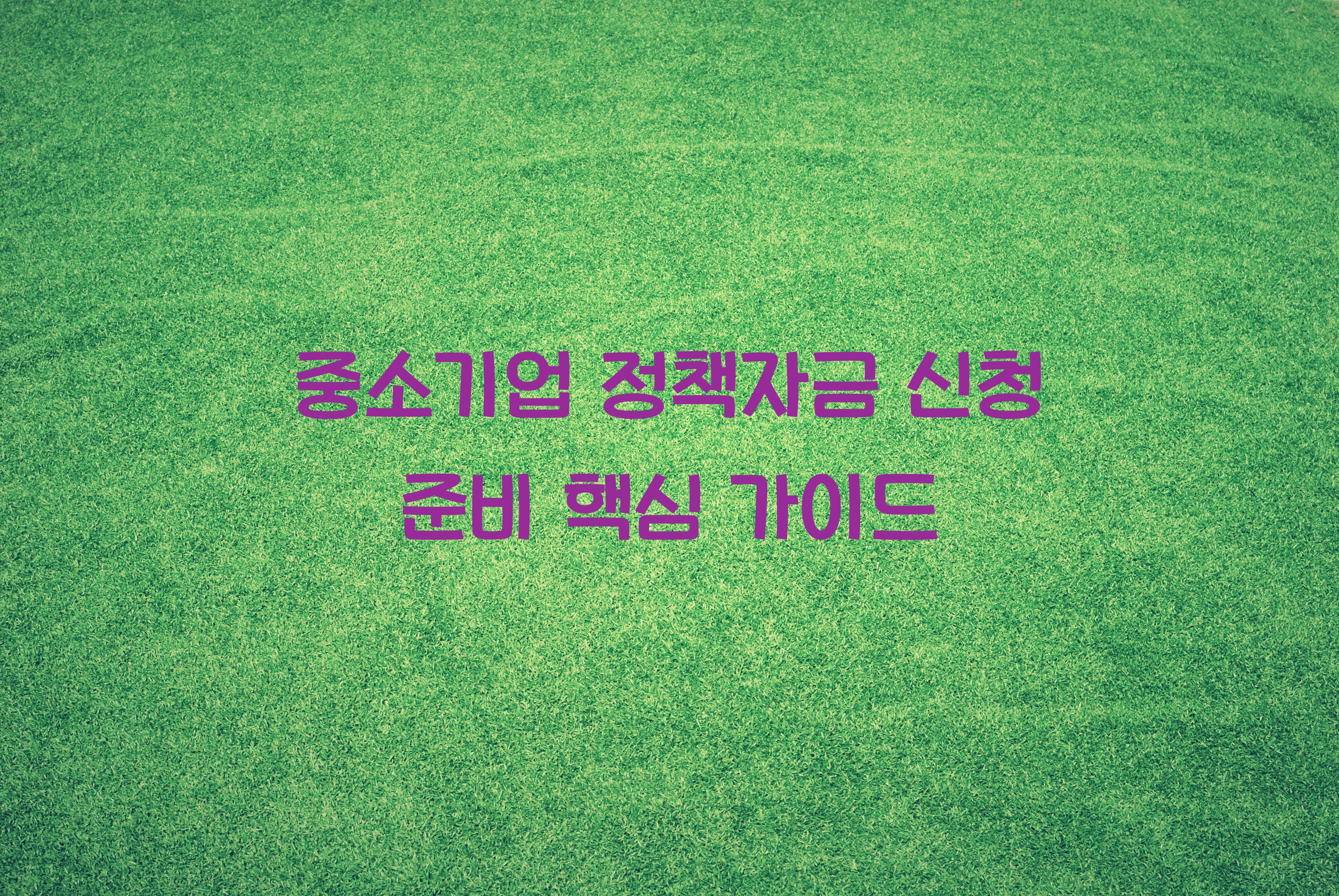 중소기업 정책자금 신청