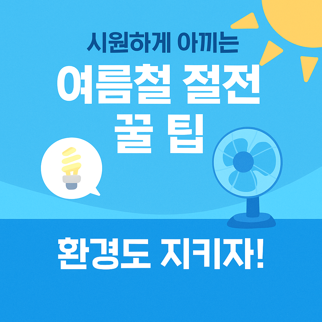 [4편] 2025년 여름철 에너지 절약 꿀팁! 전기요금도 아끼고 환경도 지켜요!