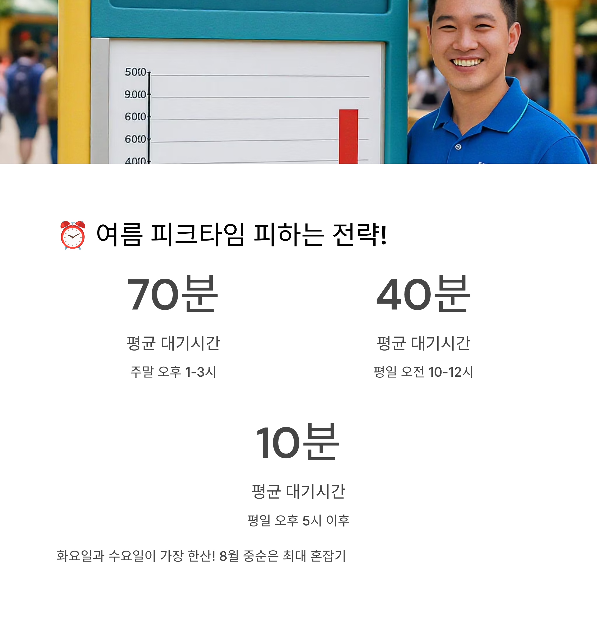 여름 캐리비안베이 피크시간 피하는 전략