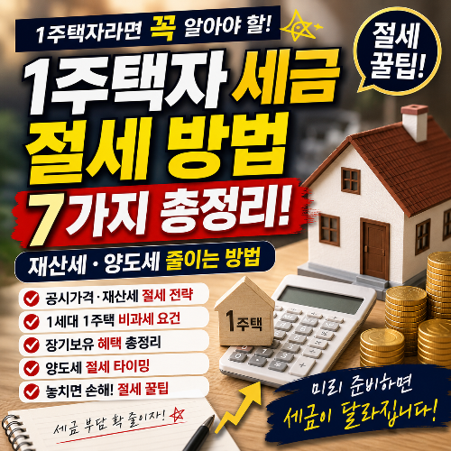 1주택자가 알아야 할 주요 부동산 세금