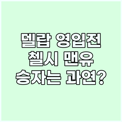 델랍 영입전! 첼시, 맨유, 웨스트햄