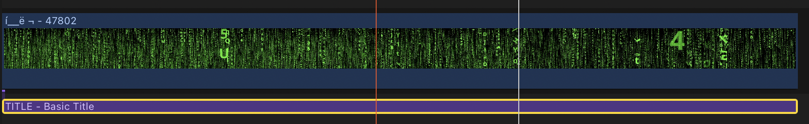 타임라인의 마스크 재료 선택