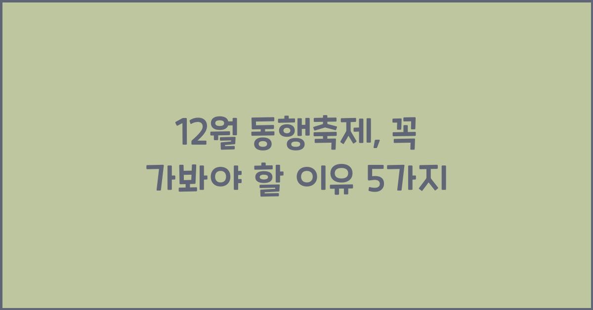 12월 동행축제