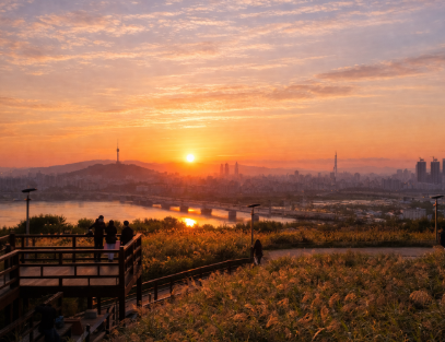 하늘공원 일출사진