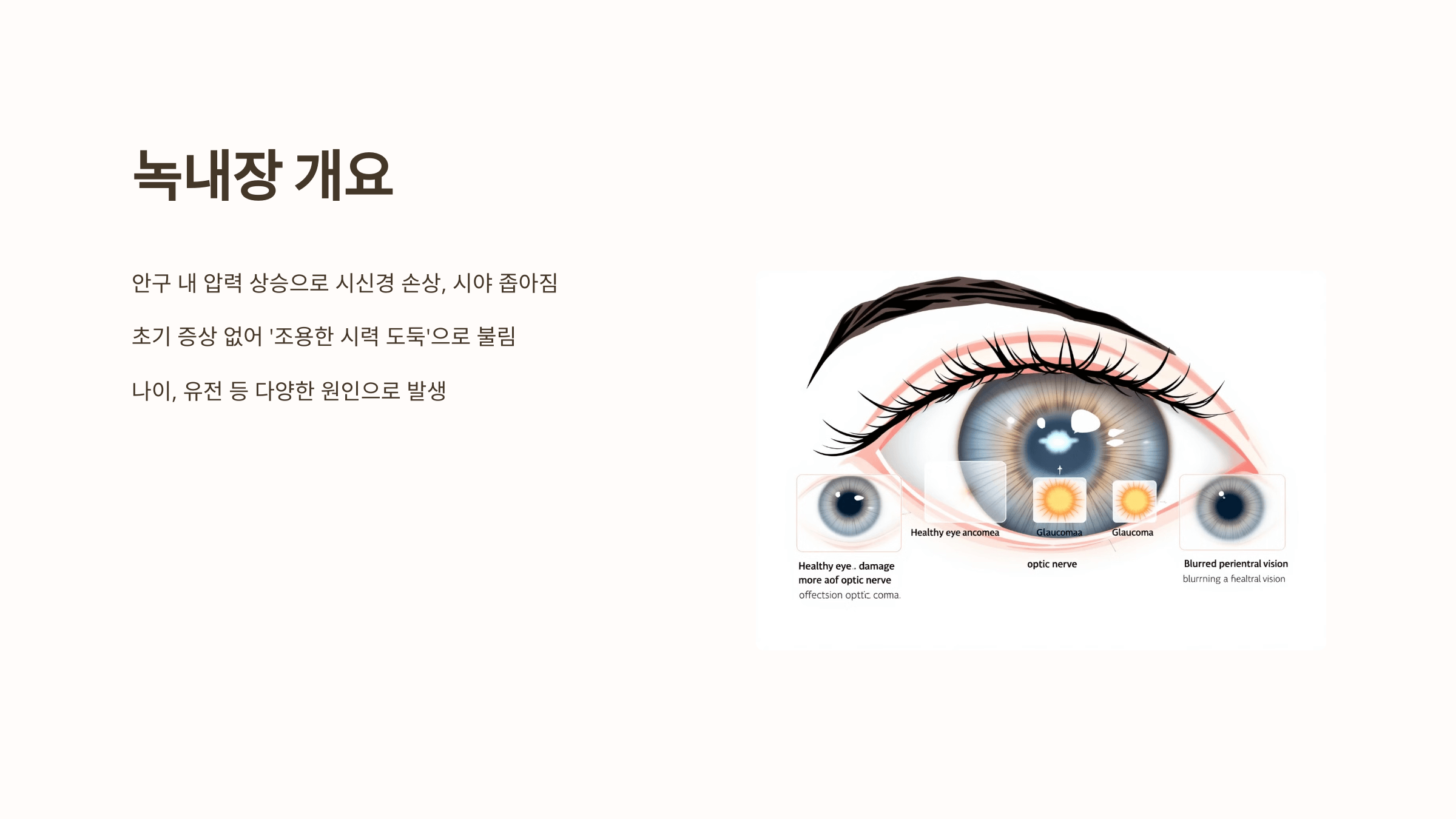 녹내장과 관련된 사진입니다.