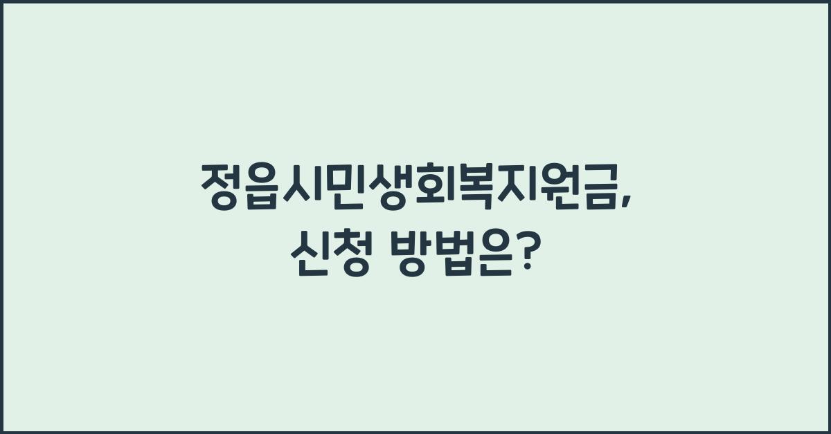 정읍시민생회복지원금