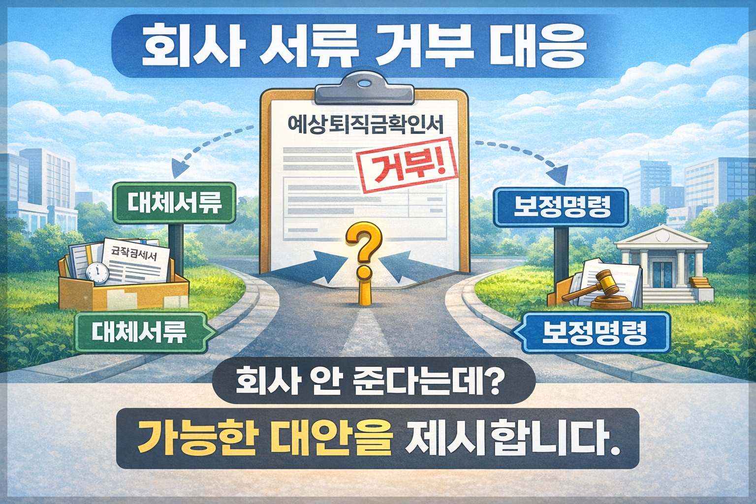 예상퇴직금확인서 발급거절