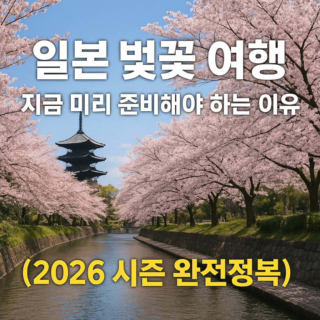 일본 벚꽃 여행, 지금 미리 준비해야 하는 이유 (2026 벚꽃 시즌 완전정복)