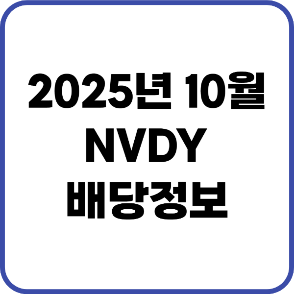 nvdy 10월 배당금