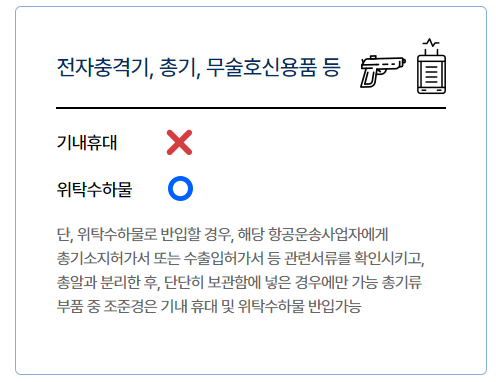 기내 반입 금지 물품