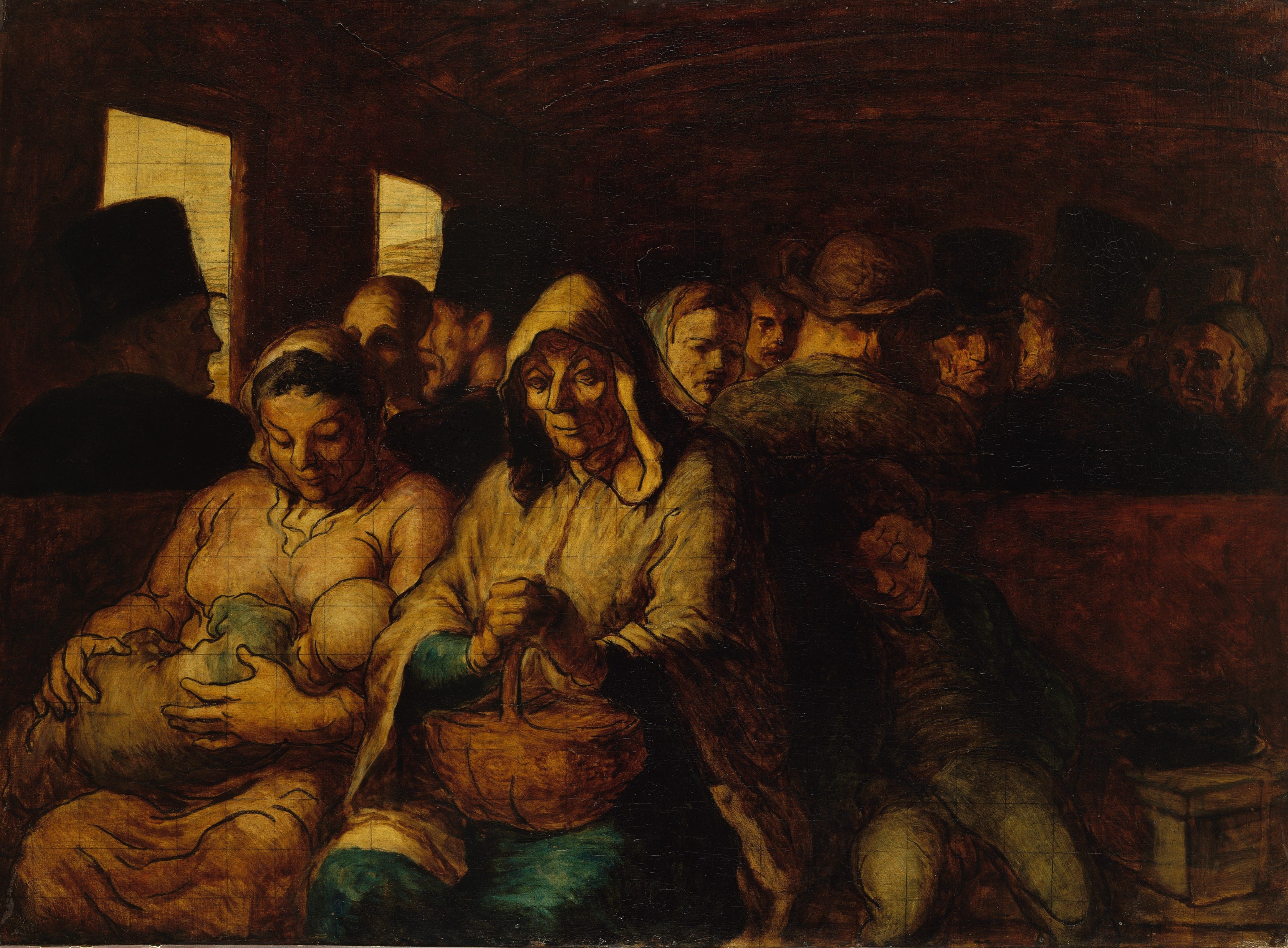 오노레 도미에, <삼등 열차>, 캔버스에 유화, 65.4X90.2cm, 1863~1865년, 메트로폴리탄 미술관