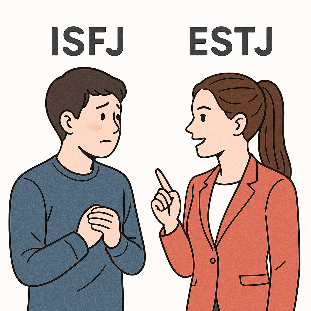 감성 vs 추진력: ISFJ 남성과 ESTJ 여성의 현실 연애 조합 분석