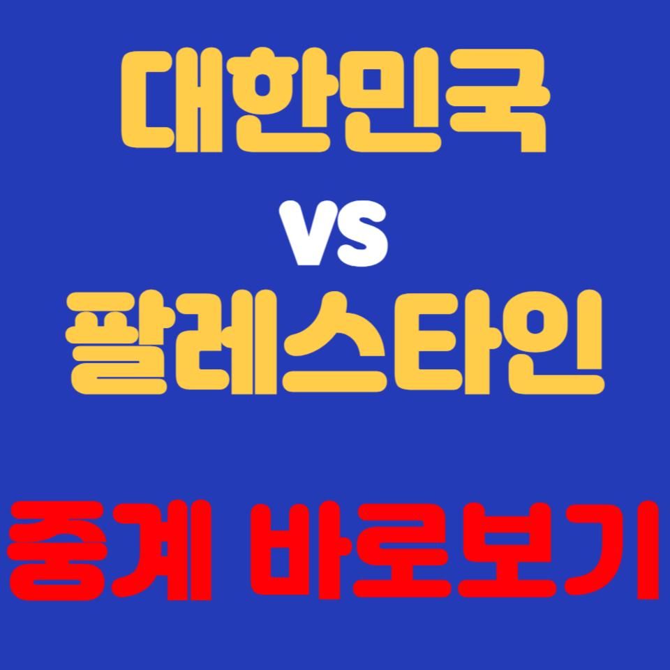 대한민국 팔레스타인 중계 바로가기