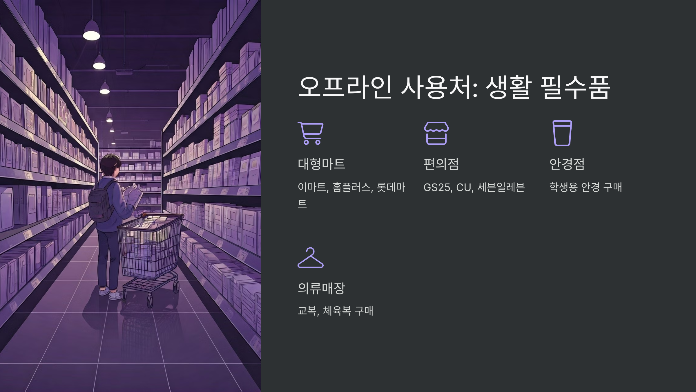 교육급여바우처 사용처