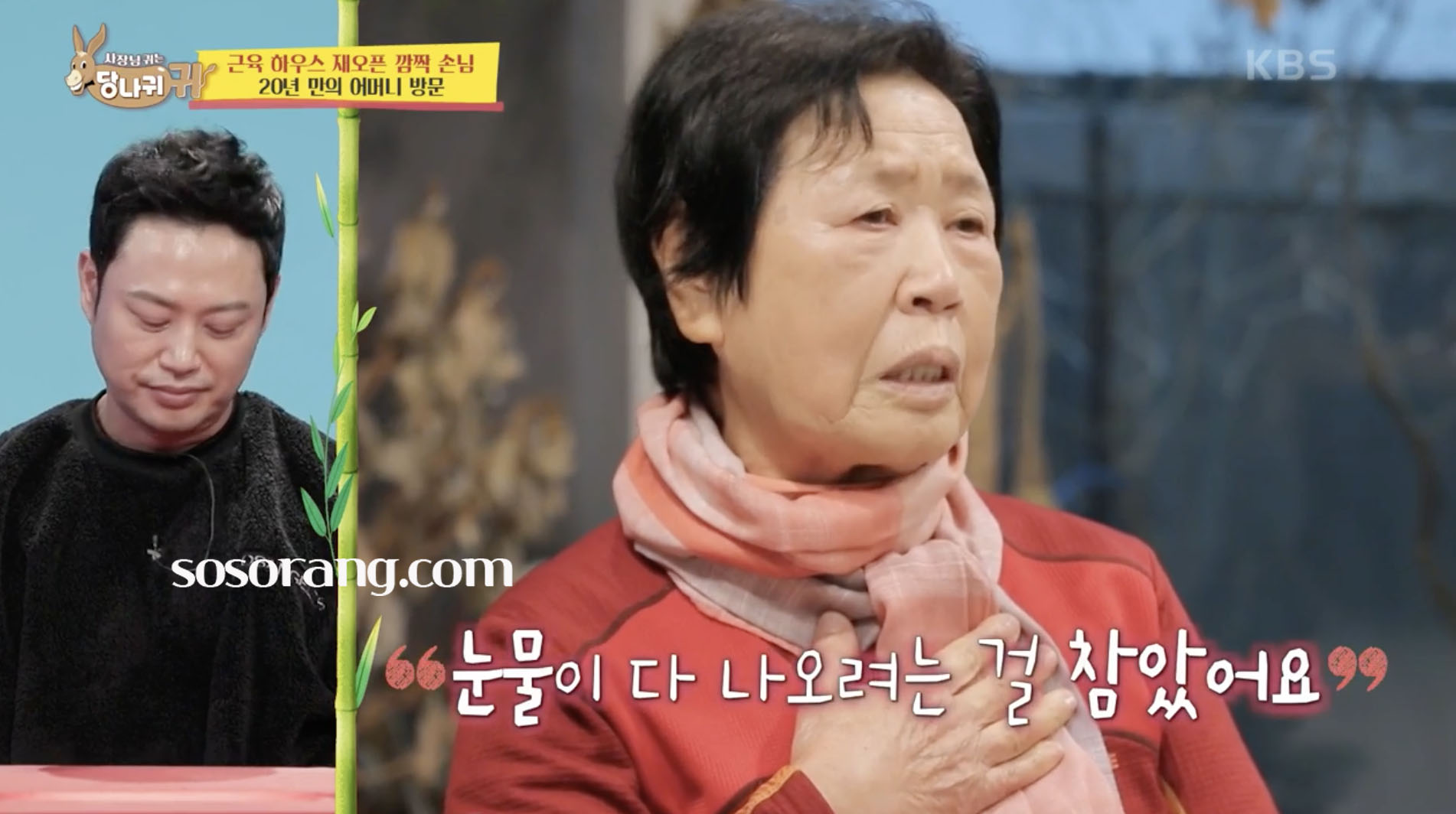 양치승 어머니 방송에 출연한 모습
