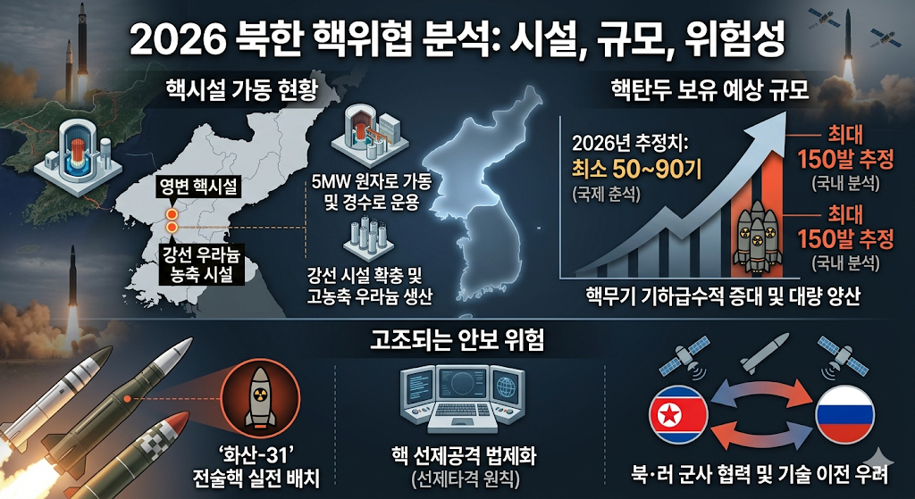 2026 북한 핵시설, 핵무기 예상 규모, 위험성 진단