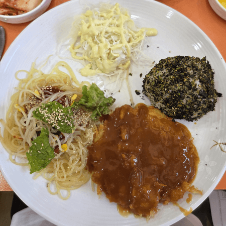 가성비 좋은 식당 맛있는 집 소풍 미아본점 A세트 참치 주먹밥