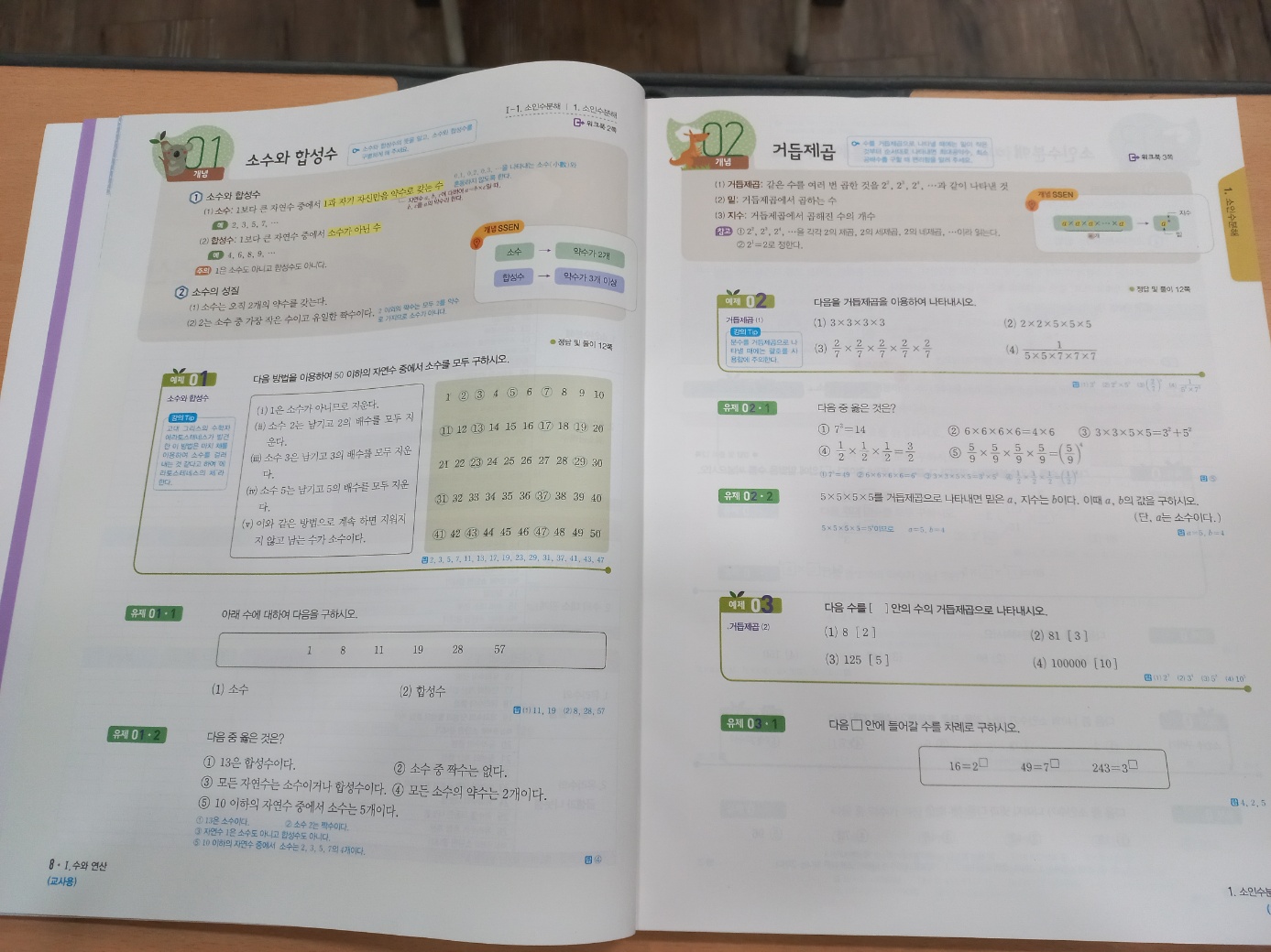 개념쎈 중학수학 1-1 7
