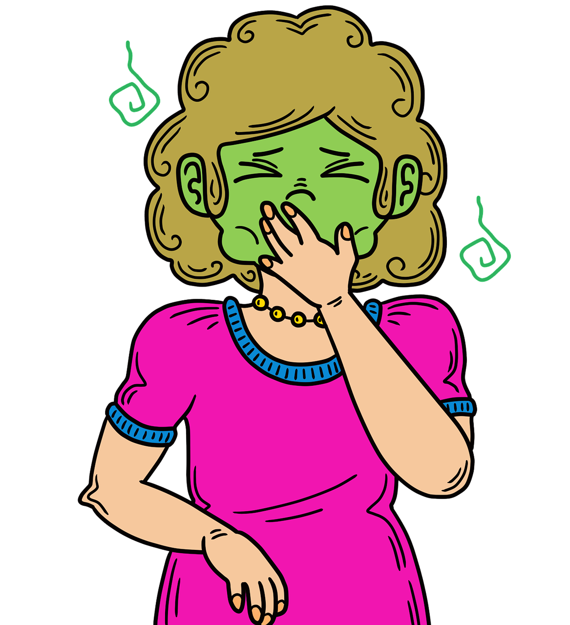 속이-안좋은-여성