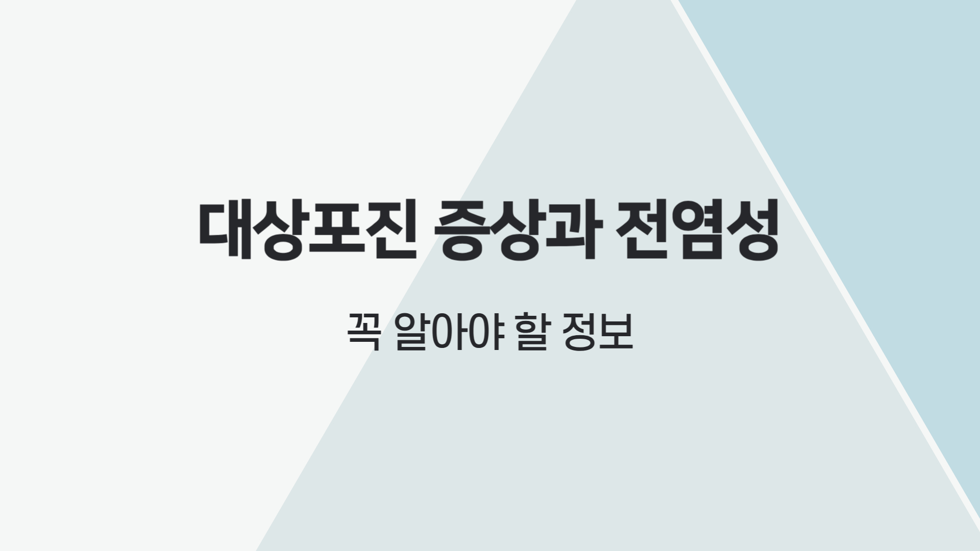 대상포진 증상과 전염성 꼭 알아야 할 정보