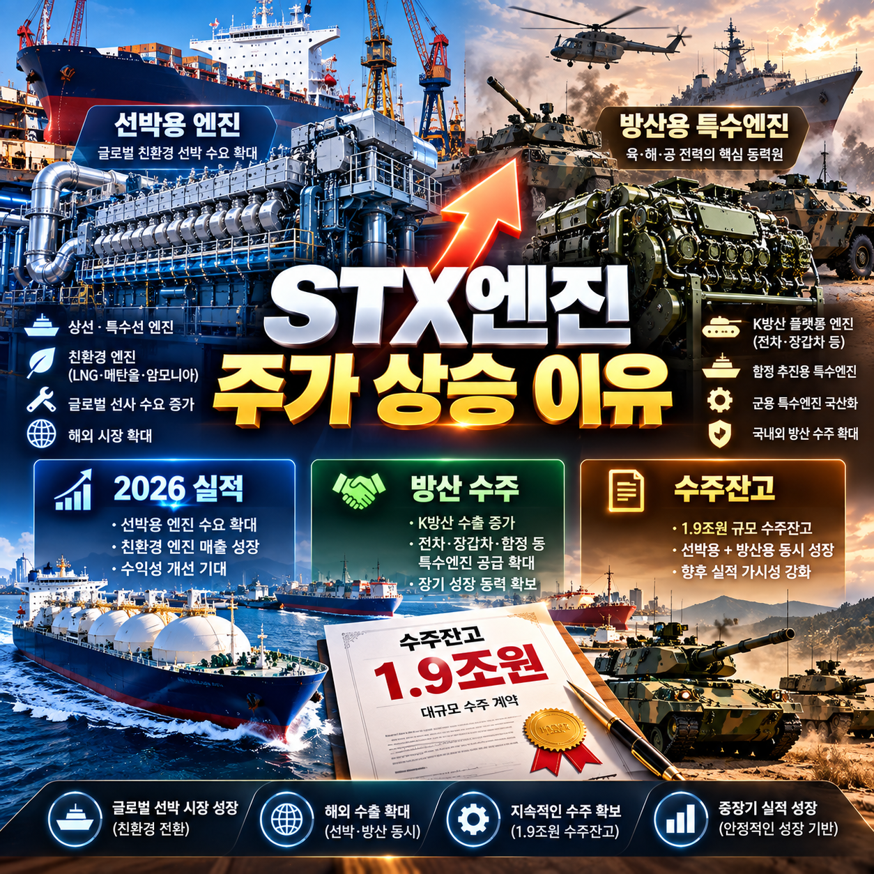 STX엔진 주가 상승 이유와 2026년 실적&middot;방산&middot;선박엔진 수주 분석