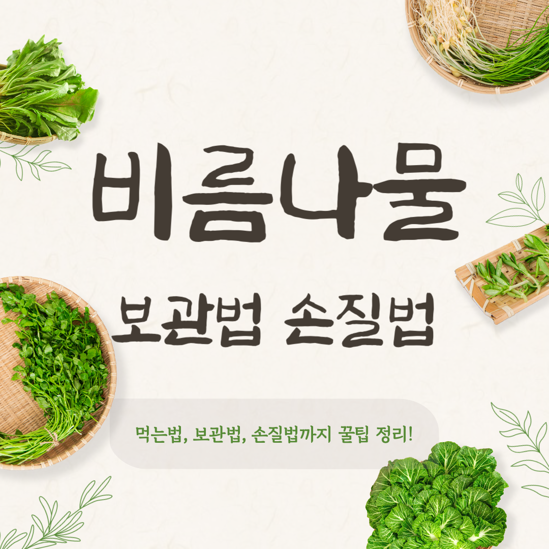 비름나물 먹는법과 보관법 손질법까지 꿀팁 총정리