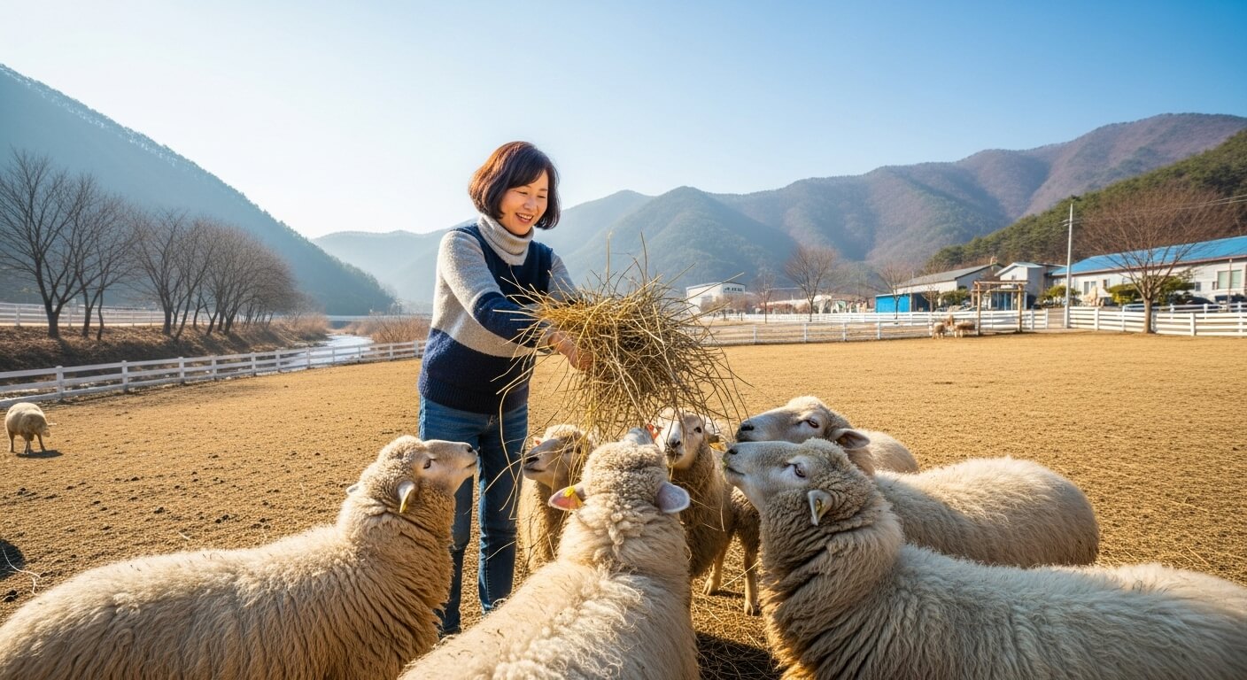 초등학교 여름방학 대관령 양떼목장
