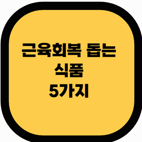 운동 후 근육 회복을 돕는 식품 BEST 5