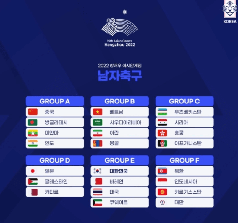2022-항저우아시안게임-한국축구대표팀-출전명단- 경기일정-중계-이강인-상태-출전여부