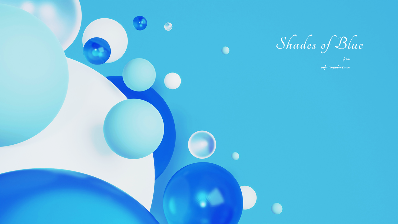 03 파란색과 흰색 구 C - Shades of Blue 파란색배경화면