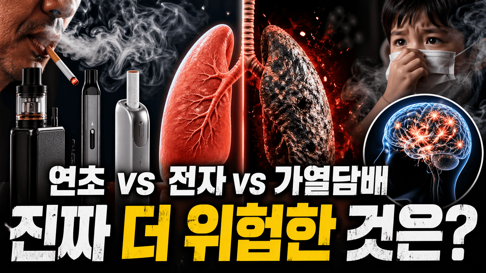 요즘 담배 종류별 건강 영향 분석 (신형담배, 니코틴, 폐질환)