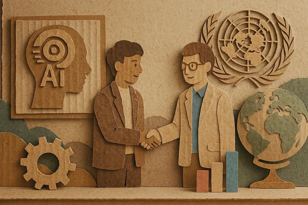 AI 기술 국제 협력 관련 이미지
