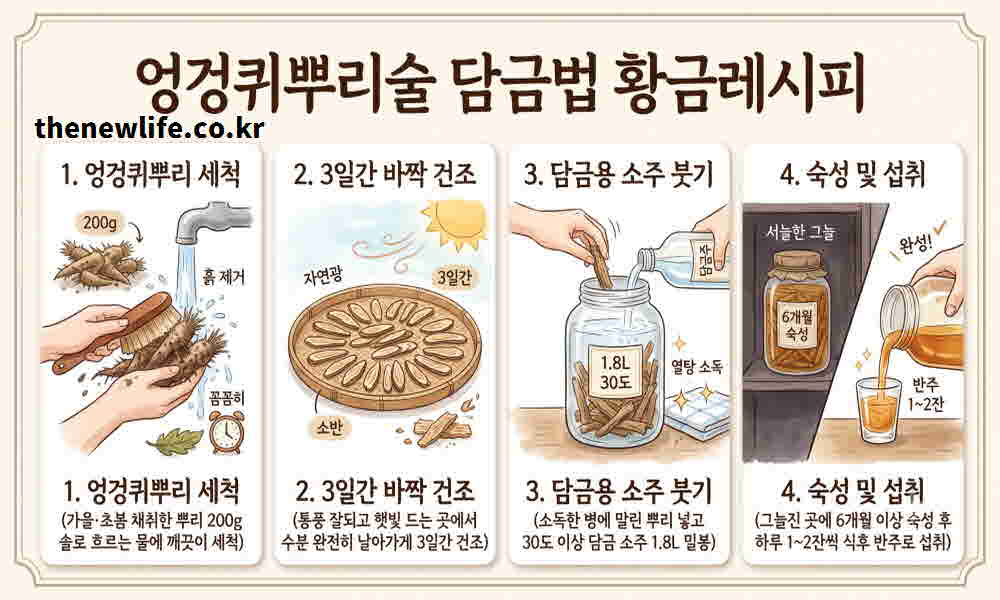 엉겅퀴뿌리술 담그는 방법