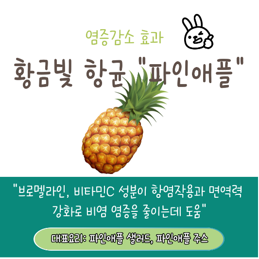 비염예방음식 추천 TOP5 &quot;파인애플&quot;