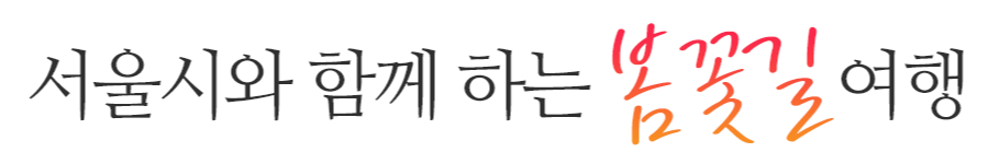 서울시와 함께하는 봄꽃길 여행