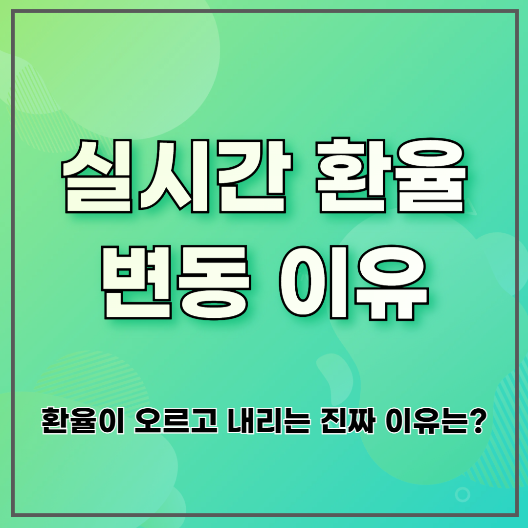 실시간 환율 변동 이유 ❘ 환율이 오르고 내리는 진짜 이유는?