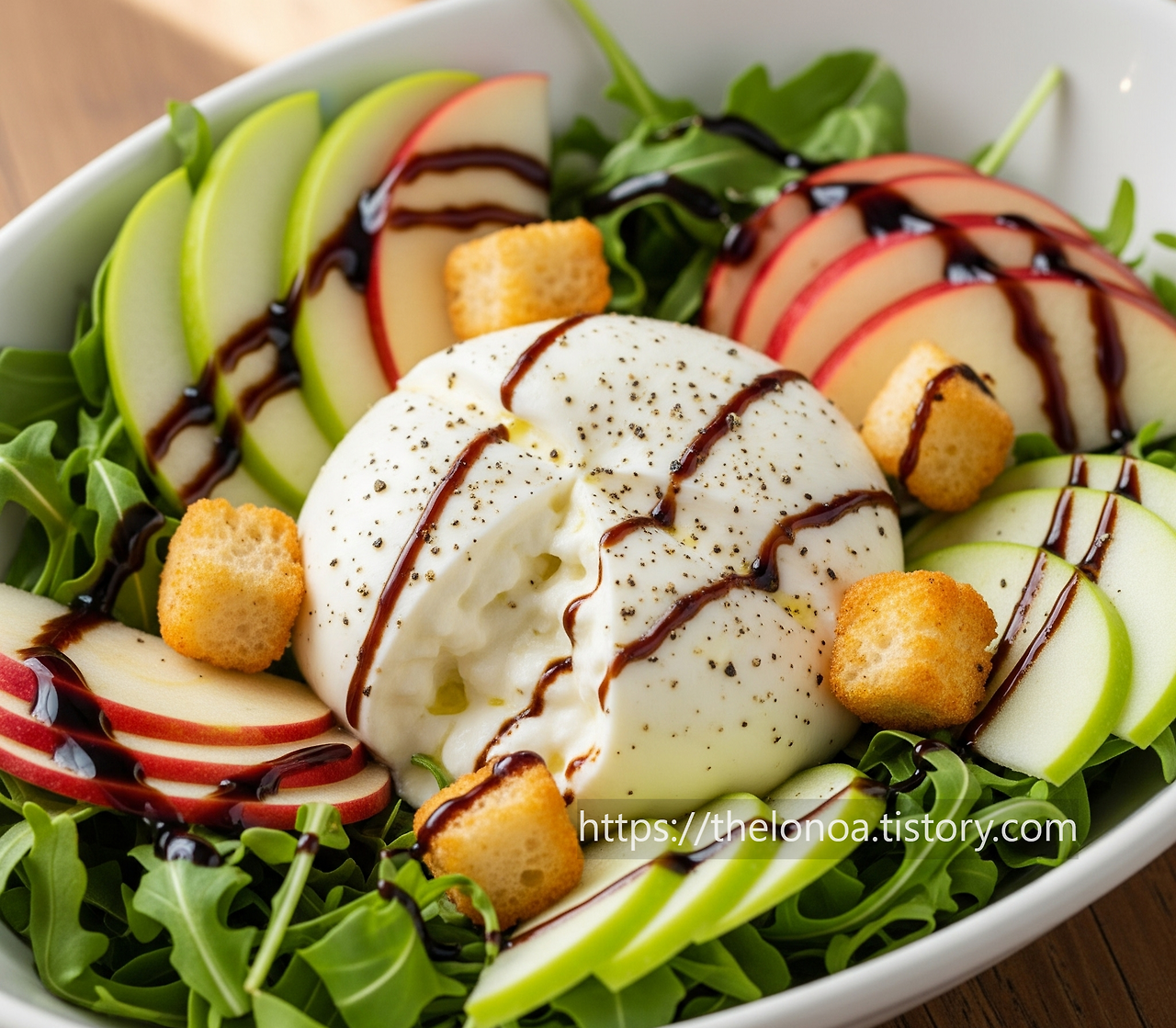 사과 부라타 샐러드