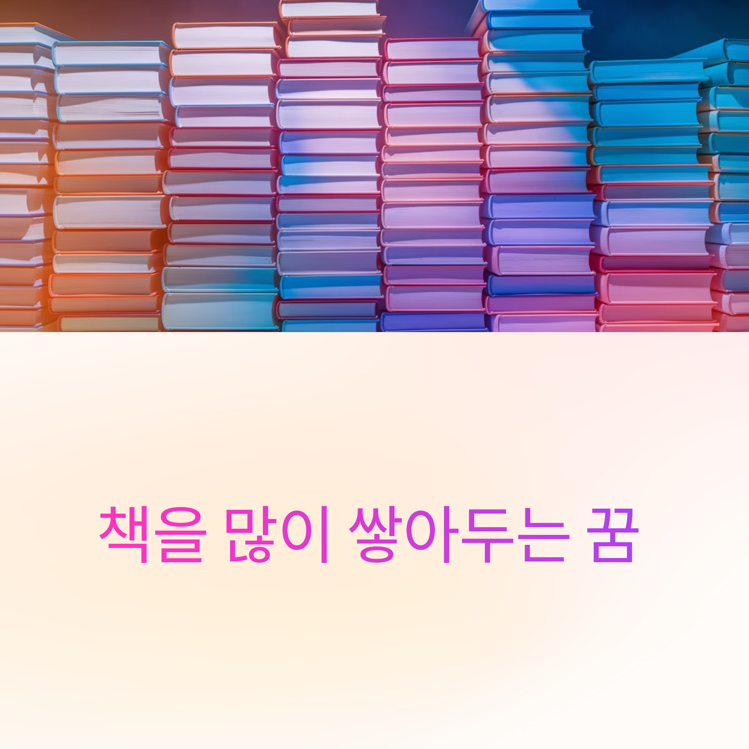 책을 많이 쌓아두는 꿈