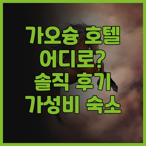 가오슝 호텔 어디로? 호텔 코지 중산..