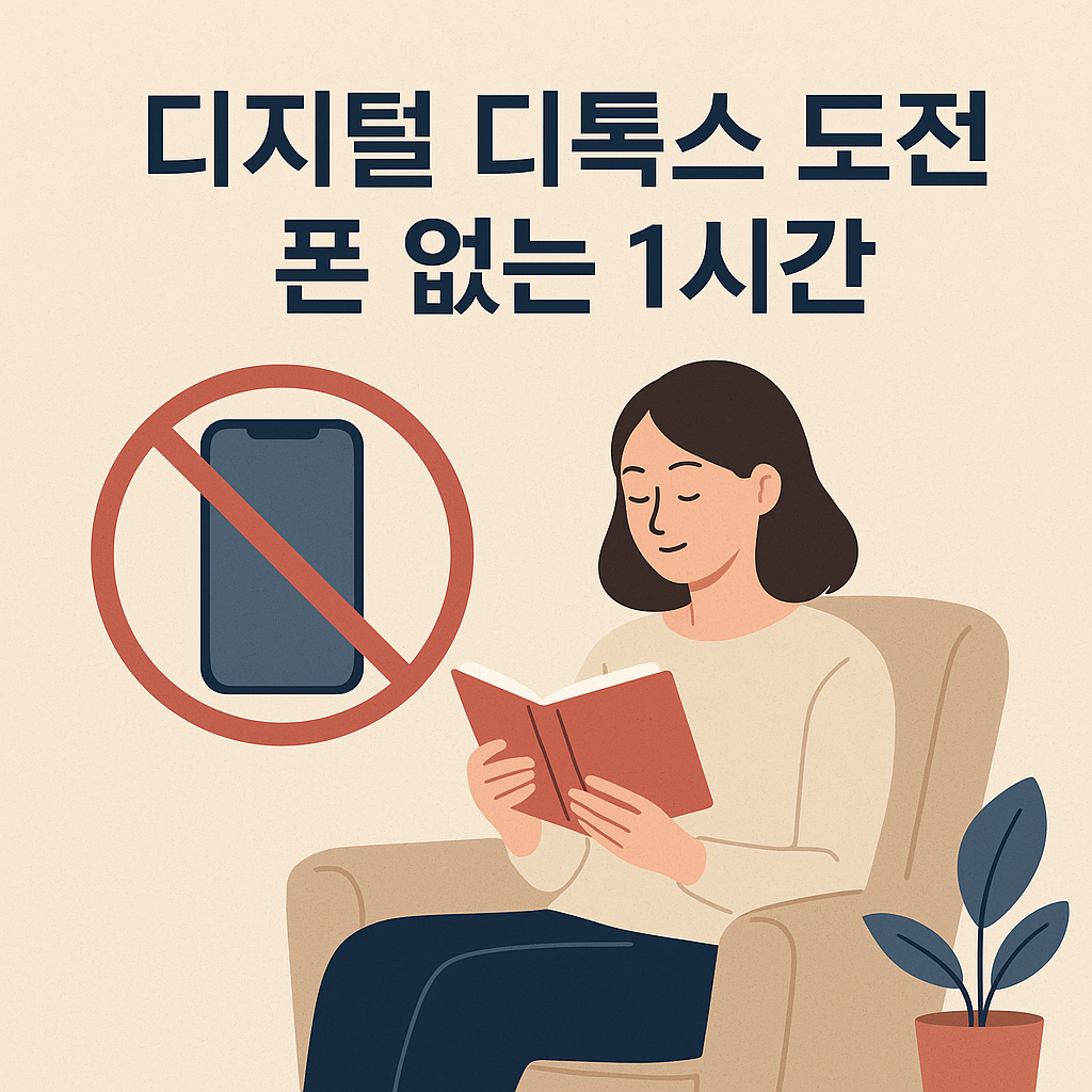 디지털 디톡스 도전: 폰 없는 1시간, 그 특별한 시작