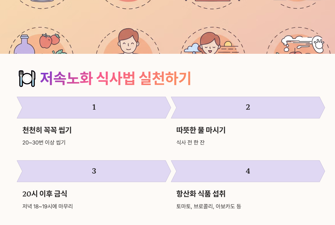 저속노화 식사법 실천하기