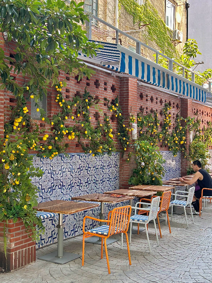 상하이 보테가 피자 테라스석