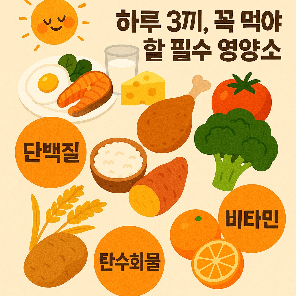 하루3끼 꼭 먹어야 하는 할 필수 영양소