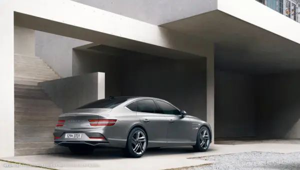 제네시스g80 측면과 후면 모습