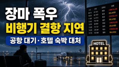 항공기-결항-지연-대처방법-환불-보상-여행자보험-청구