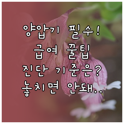 수면무호흡증 양압기 급여 진단 기준과..