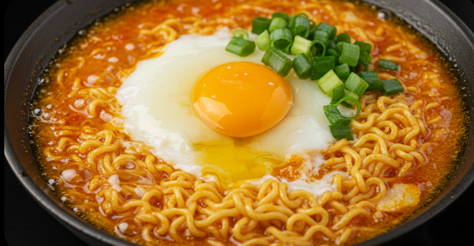 달걀과 대파 넣고 마무리된 이미지