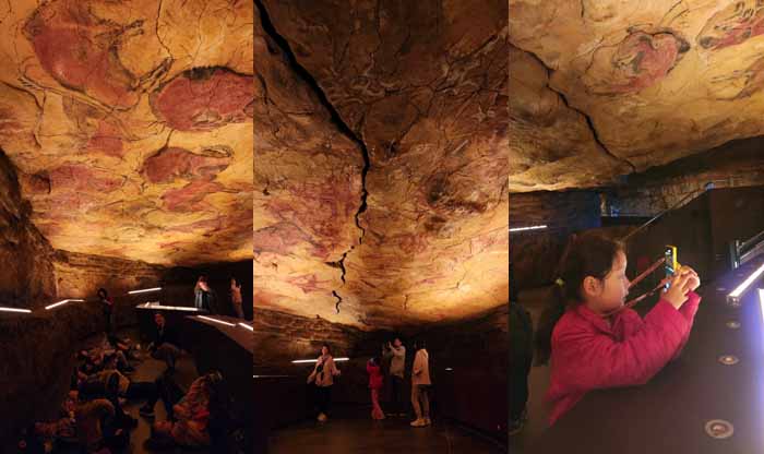 중학교 1학년 때 역사교과서에서 처음 보았던 붉은 들소를 관람중인 우리 아이들과 스페인 어린이들
알타미라 국립 박물관 (Museo de Altamira)