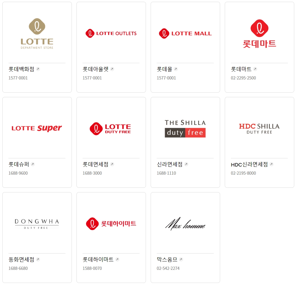 롯데상품권-사용처